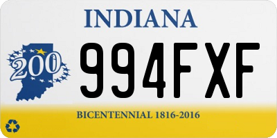 IN license plate 994FXF