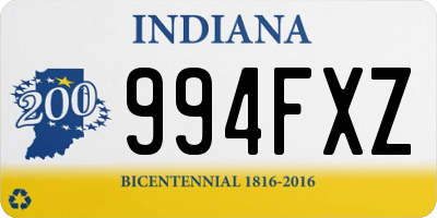 IN license plate 994FXZ