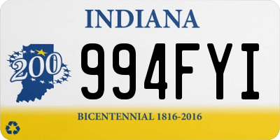 IN license plate 994FYI