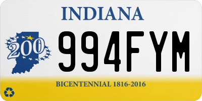 IN license plate 994FYM