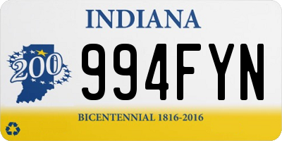 IN license plate 994FYN