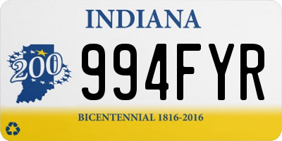 IN license plate 994FYR