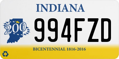 IN license plate 994FZD