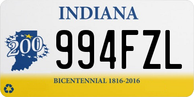 IN license plate 994FZL