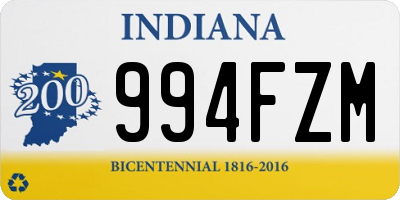 IN license plate 994FZM