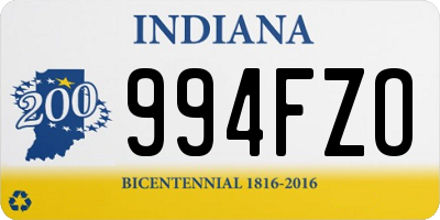 IN license plate 994FZO