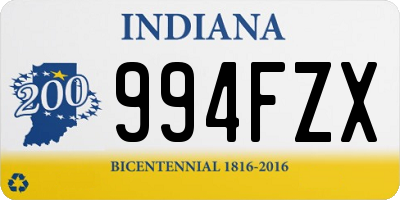 IN license plate 994FZX