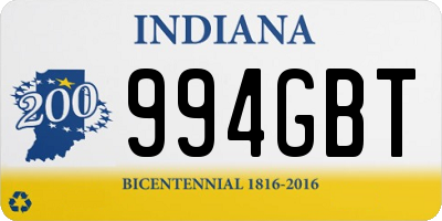 IN license plate 994GBT