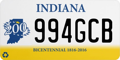 IN license plate 994GCB