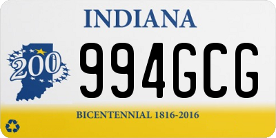 IN license plate 994GCG