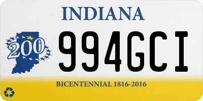 IN license plate 994GCI