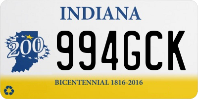 IN license plate 994GCK