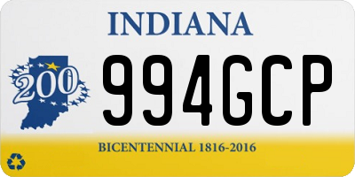 IN license plate 994GCP