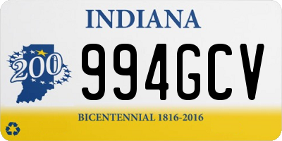 IN license plate 994GCV