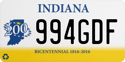 IN license plate 994GDF