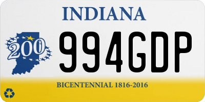 IN license plate 994GDP