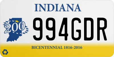 IN license plate 994GDR