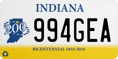 IN license plate 994GEA