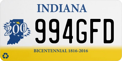 IN license plate 994GFD