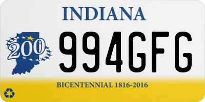 IN license plate 994GFG