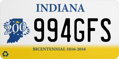 IN license plate 994GFS