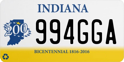 IN license plate 994GGA