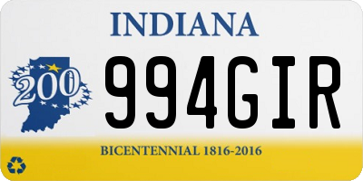 IN license plate 994GIR