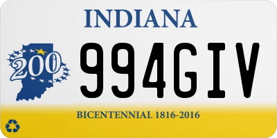 IN license plate 994GIV