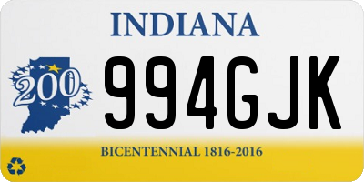 IN license plate 994GJK