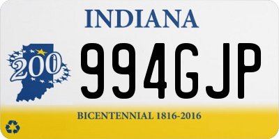 IN license plate 994GJP