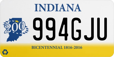 IN license plate 994GJU