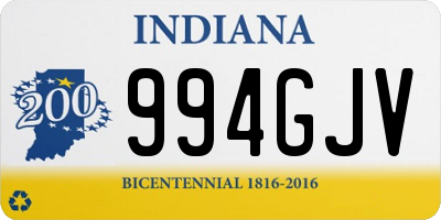 IN license plate 994GJV