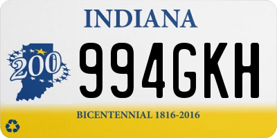 IN license plate 994GKH