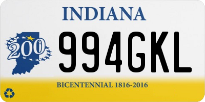 IN license plate 994GKL