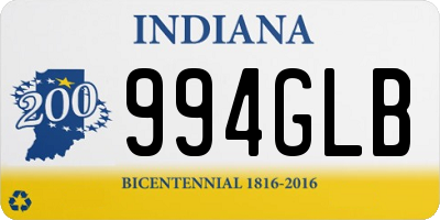 IN license plate 994GLB