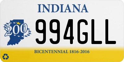 IN license plate 994GLL