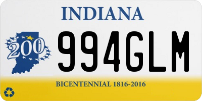 IN license plate 994GLM