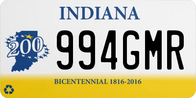 IN license plate 994GMR