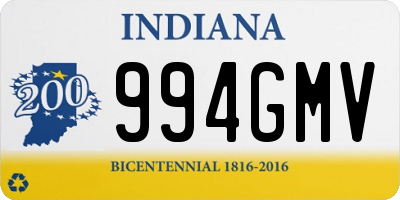 IN license plate 994GMV