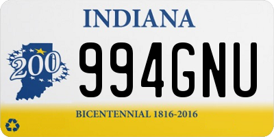 IN license plate 994GNU