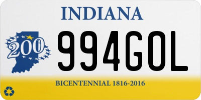 IN license plate 994GOL