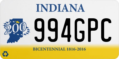 IN license plate 994GPC