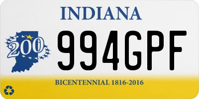 IN license plate 994GPF