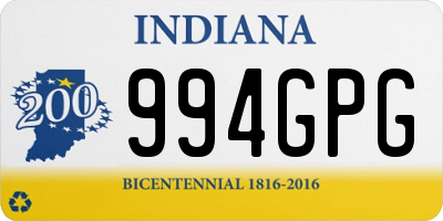 IN license plate 994GPG