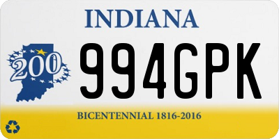 IN license plate 994GPK