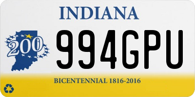 IN license plate 994GPU