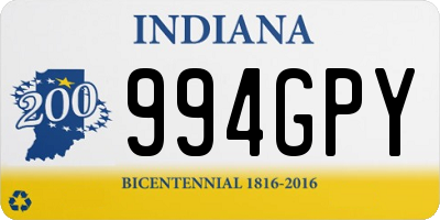 IN license plate 994GPY