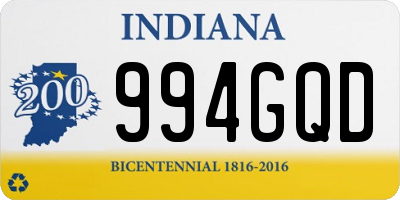 IN license plate 994GQD