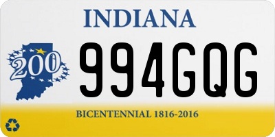 IN license plate 994GQG