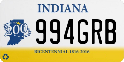 IN license plate 994GRB